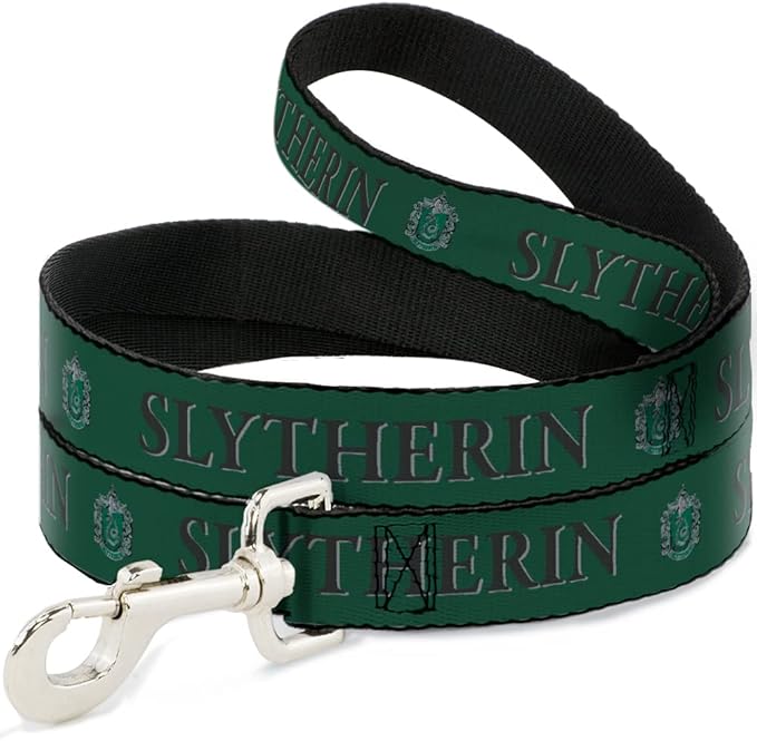 Dog Leash Harry Potter Slytherin Crest Green Black 6 Feet Long 1.5 Inch Wide