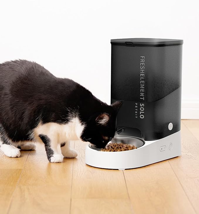 PETKIT Automatic Pet Feeder, 3L WiFi Cat Dog Feeder, Schedule Feeding Pet Food Dispenser for Cats and Dogs with 304 Stainless Steel Feeding Bowl, Up to 10 Meals per Day, USB Cable/App Control