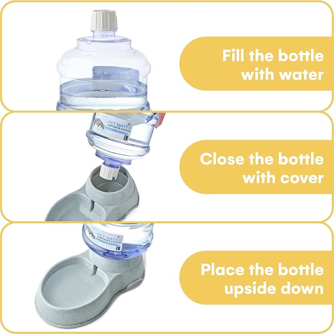 Noa Store Automatic Pet Water Dispenser | BPA Free 1 and 3 Gallon Cat Water Dispenser Food Dispenser, H20, Dog Small and Big Cat Feeder, Cat Water Bowl and Dog water dispenser, Automatic Pet waterer