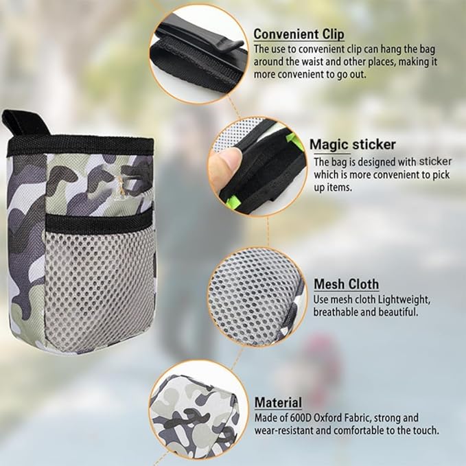 2PCS Dog Treat Pouch Portable Treat Pouch Easily Carries Pet Snack Bag Dog Training Reward Pouch Snack Bait Bag Food Snack Storage Holder for Puppy Training Walking