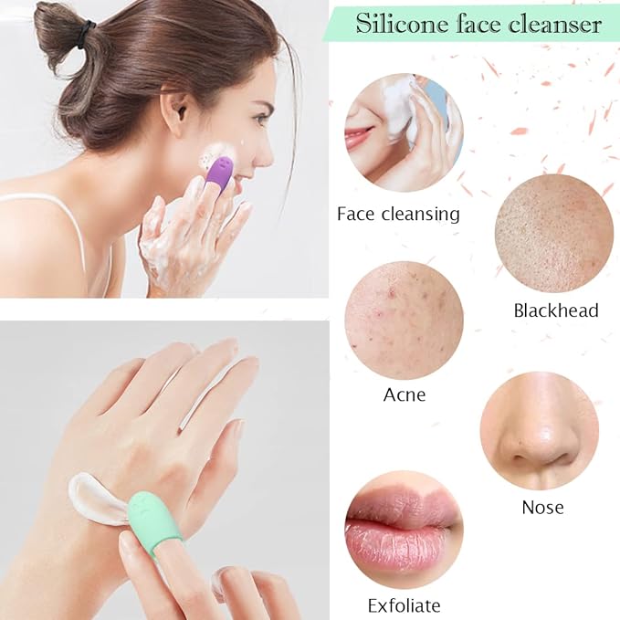 8 Pieces Dog Teeth Cleaning Kit Silicone Dog Finger Toothbrushes Double Headed Pet Tooth Brush Stainless Steel Tarter Remover Scraper for Dog Cat Oral Dental Health