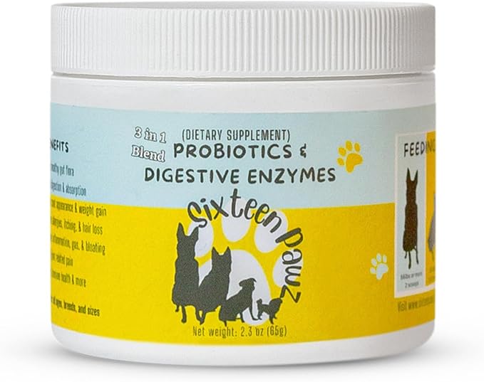 Probiotics, Prebiotics, & Digestive Enzymes for Dogs| Limited Ingredients| Digestive Support |Allergy Relief |Immune Support| Reduces Inflammation| Diarrhea & Gas Relief