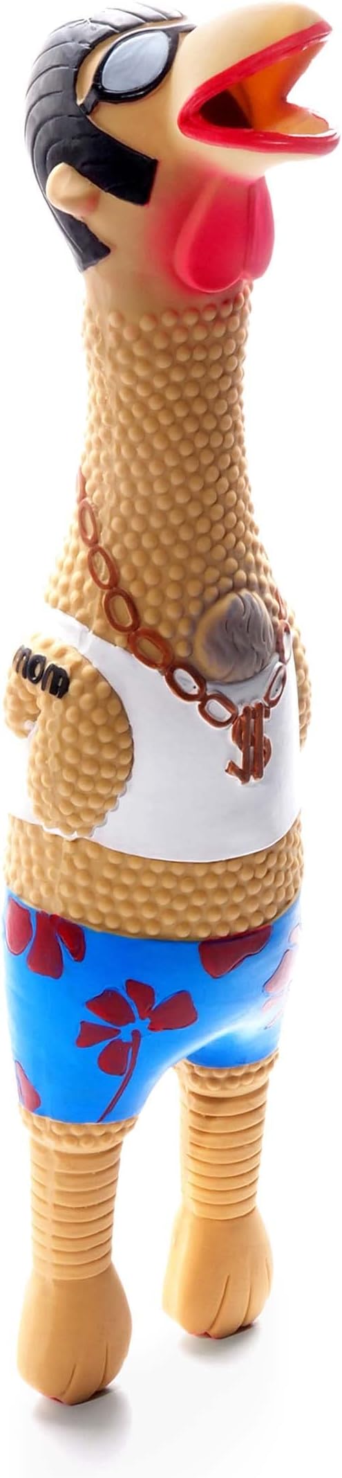 Outward Hound Squawkers Earl Latex Rubber Chicken Interactive Dog Toy, Large
