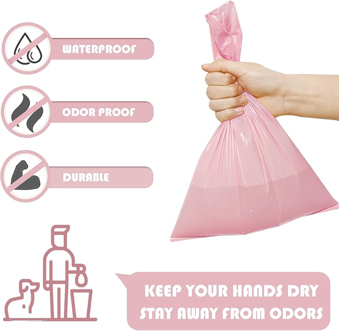 A&H ZIER Poop Bags Holder with Portable Colorful Lanyard, Soft-touch Dog Poop Bags Dispenser Dog Waste Bags, Compatible with any Dog Walking Accessories