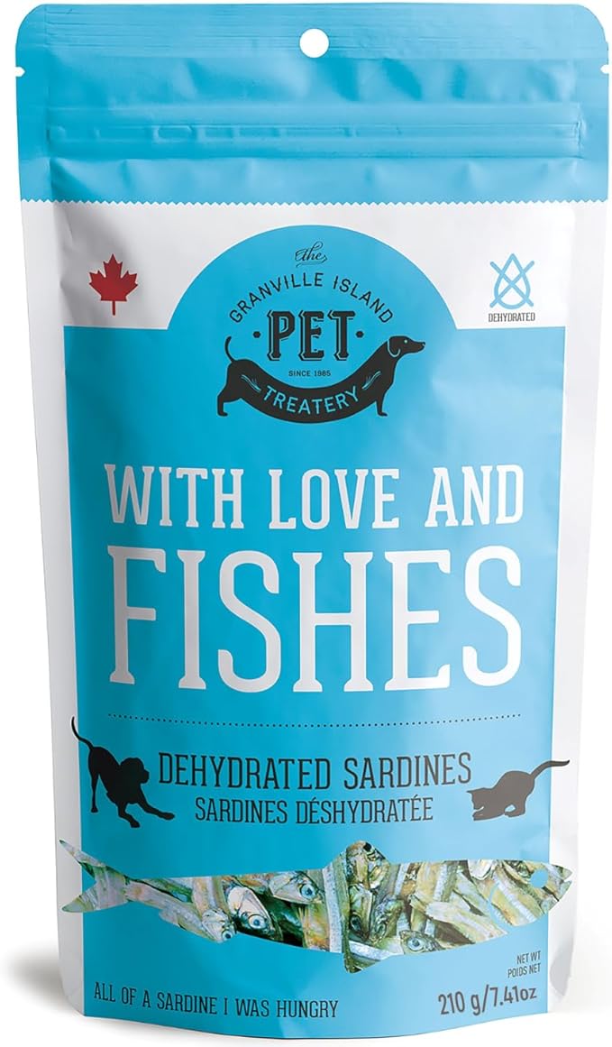 Sardines for Dogs & Sardines for Cats (7.4 oz, Pack of 1) - Dehydrated Single Ingredient Dog Treats - Natural Dog Treats, Grain Free