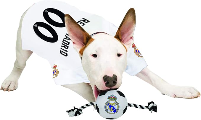 Real Madrid Jersey for DOGS & CATS Football Fan Jerseys, Bright Team colors, SIZE: Large