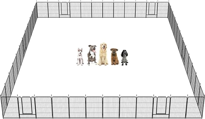 FXW Rollick Dog Playpen for Yard, RV CampingâPatented, 32 inch 48 Panels