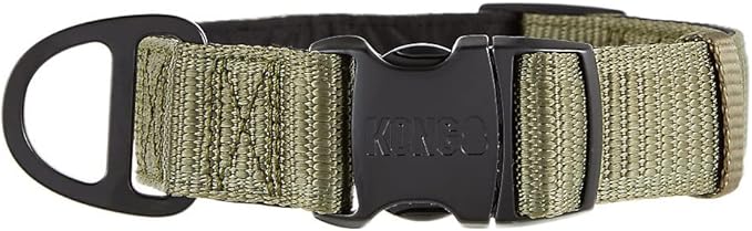 KONG Max HD Ultra Durable Neoprene Padded Dog Collar (Medium, Green)