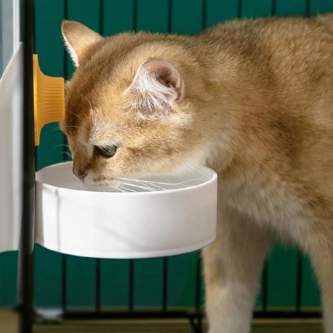 40oz Hanging Automatic Pet Food Water Dispenser, Auto Gravity Pet Feeder and Waterer Set, Cage Cat Food Bowl Dog Feeding Station for Puppy and Kitten Rabbit Chinchilla Hedgehog Ferret …