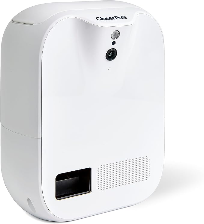 Closer Pets TreatView 1080p Pet Camera and Treat Dispenser with Motion Activation, for Indoor Use (iOS/Android Compatible)
