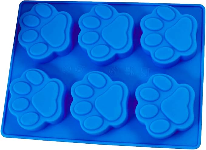 (4-Pack) Dog Paw & Bone Pink Chocolate Melt Making Silicone Mold - Treat Fondant, Hard Candy, (Oven Safe, Dishwasher Safe) Food-Grade, BPA-Free