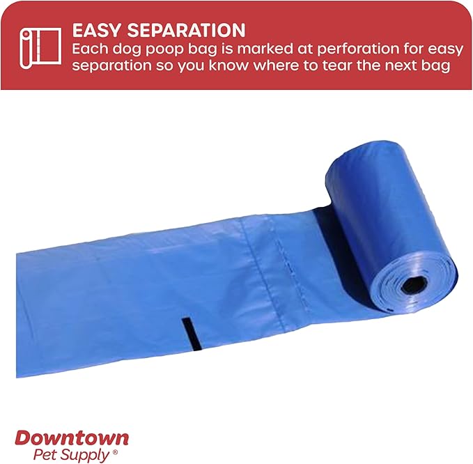 Downtown Pet Supply 220 Count Dog Poop Bags Refills with Leash Clip and Bone Bag Dispenser, Rainbow of Colors - Dog Waste Bags Unscented and Leak-Proof with Dog Poop Bag Dispenser - 12.5 x 8.5"