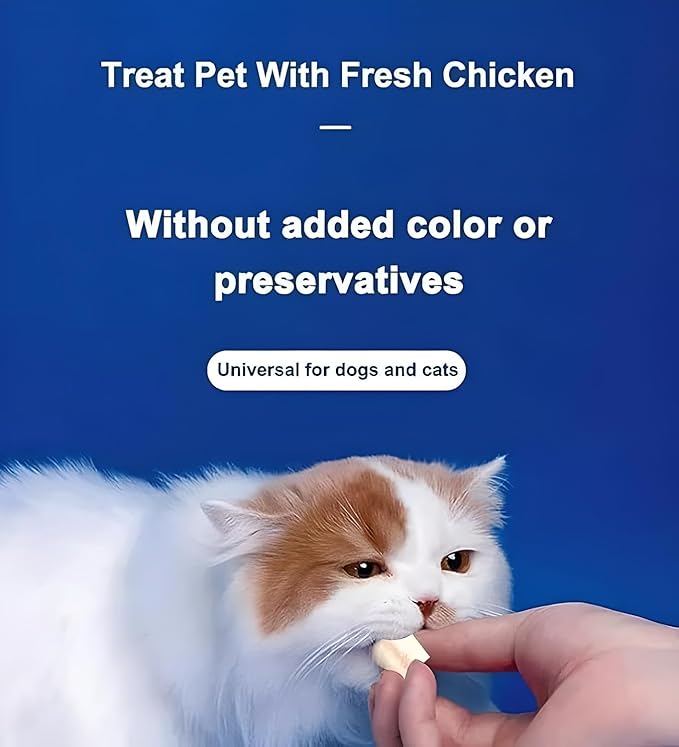Fully Natural Organic Freeze Dried Dog/Cat Treats Food Toppers Single Ingredient, USA Made, Healthy, High Value, Gluten Grain Free, High Protein, Diabetic Friendly (1, Chicken)