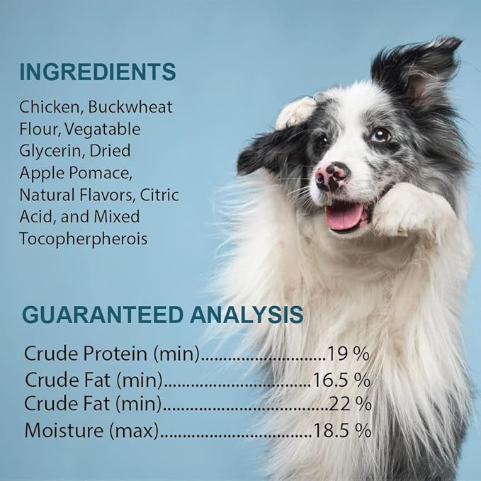 Lil' Bitz Flame Roasted Chicken Training Treats for All Dog Breeds - Low Calories, Grain Free, Natural Ingredients, NASC Compliance - Perfect Reward for Dogs of Every Size (12 Pack)