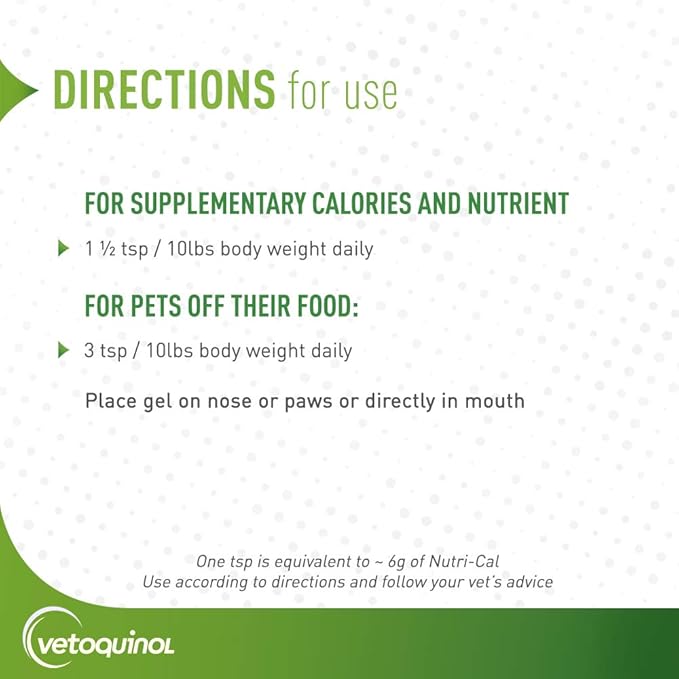 Vetoquinol Nutri-Cal 4.25 Oz - High Calorie Supplement for Cats and Dogs