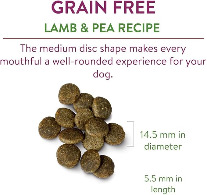 Chicken Soup for the Soul Pet Food Grain Free Lamb & Pea - Dry Dog Food 4LB - Soy, Corn & Wheat Free, No Artificial Flavors or Preservatives