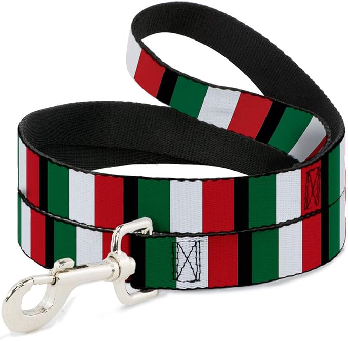 Buckle-Down Dog Leash Italy Flags 6 Feet Long 0.5 Inch Wide