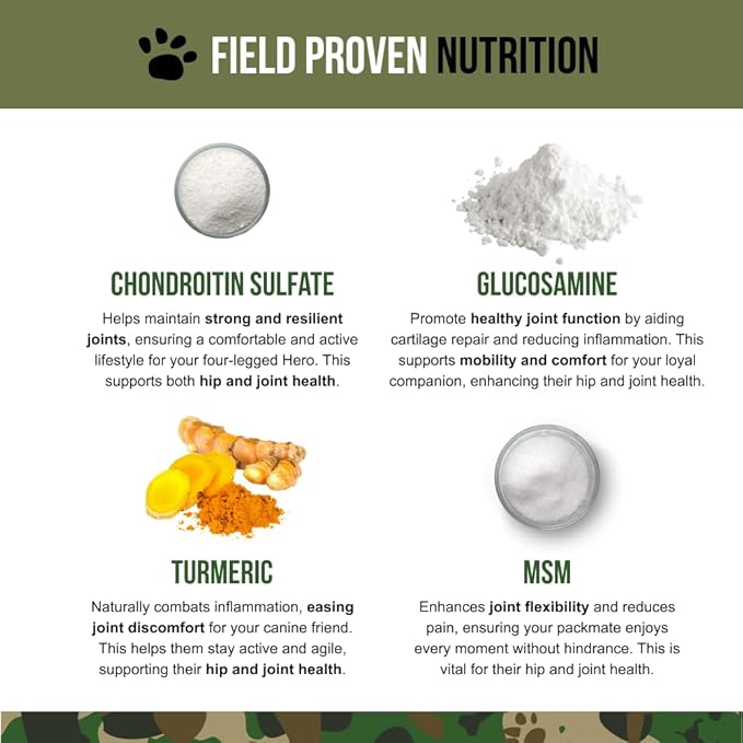 Operation Good Boy - SRE: Hip and Joint Supplement for Pets - 90 Count Soft Chews - 12.7oz - Made Natural Ingredients - Veteran Owned
