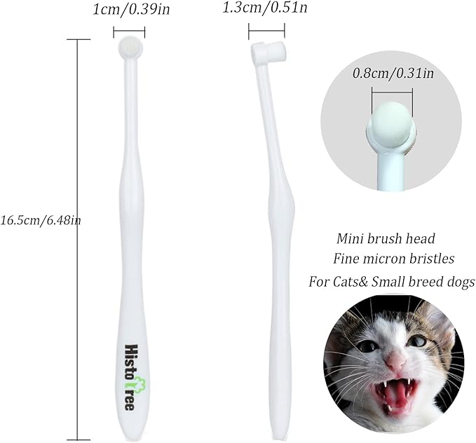 JGocot Small Dog Toothbrush,Cat Toothbrush|Mini Head|Micro Nano Bristle|Ultra Soft Pet Toothbrush for Sensitive Gum, Dog Dental Care Kit for Puppy,Kitten,Cats&Small Breed Dogs(3Pack)