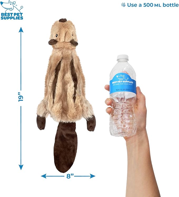 Best Pet Supplies Stuffing Free Squeaky Dog Toys for Small Dogs, Medium Dogs, and Large Dogs, Durable, Best Dog Chew Toy for Teething Puppy, Indoor Play - 4 Figures, Medium