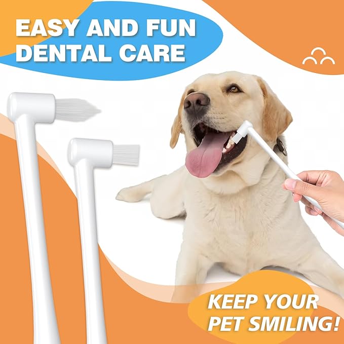 Pet Dental Care Kit: Complete Oral Hygiene with Specialized Brushes, Latest Thumb Brush Design, and Vibrant Colors!