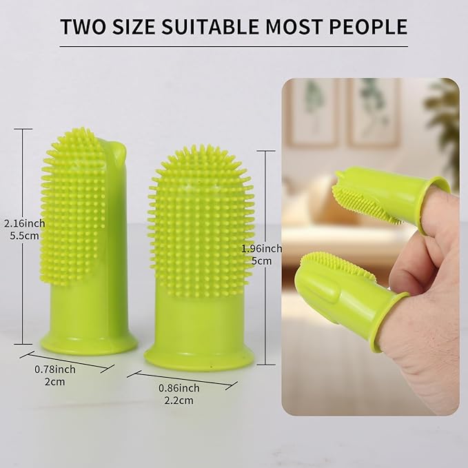 4Pack Dog Tooth Brushing Kit, Dog toothbrush for Pets, Puppy & Cat Dental Care for Teeth Cleaning