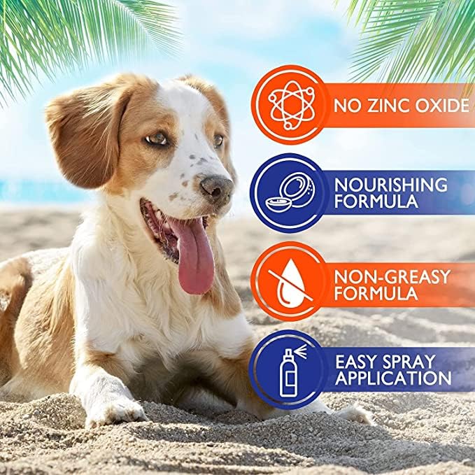 EBPP Dog Sunscreen Sun Skin Protector Spray 32 oz - Safe for All Breeds with No Zinc Oxide - Pet Protection and Moisturizer for Skin, Coat, Nose, Ears