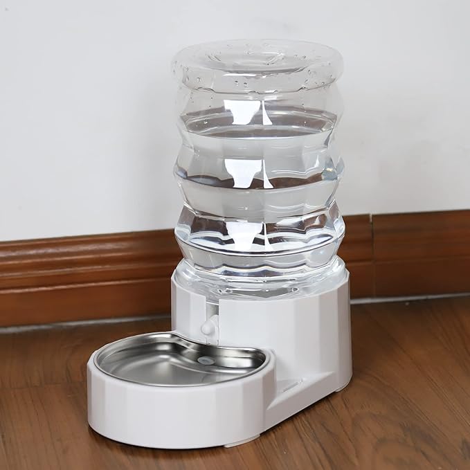 Sfozstra Automatic 3L Pet Water, Cat Feeder, Pet Feeding Bowl, 3L Large Capacity Automatic Water Dispenser, 100% BPA-Free, Gravity Pet Water Dispenser,Cat Water Food