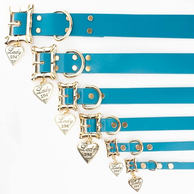 Buckle-Down Dog Collar, Disney Lady and The Tramp, Movie Replica with Heart Charm, Extra Large 18 to 24 Inch Length 1.15 Inches Wide