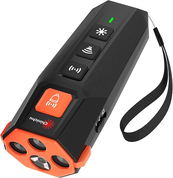 Newest Ultrasonic Dog Trainer Device – Bark Deterrent – Dog Training and Behavior Aids (Black)