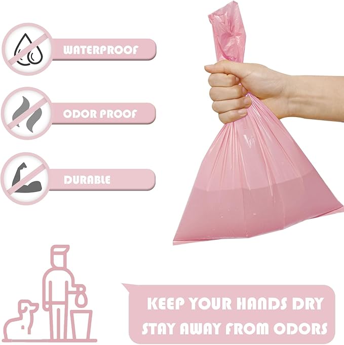 A&H ZIER Poop Bags Holder with Portable Colorful Lanyard, Soft-touch Dog Poop Bags Dispenser Dog Waste Bags, Compatible with any Dog Walking Accessories