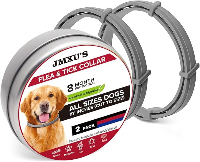 Flea and Tick Collar for Dogs, Flea and Tick Prevention for Dog, 27 Inch, 16 Month Protection, 2 Pack