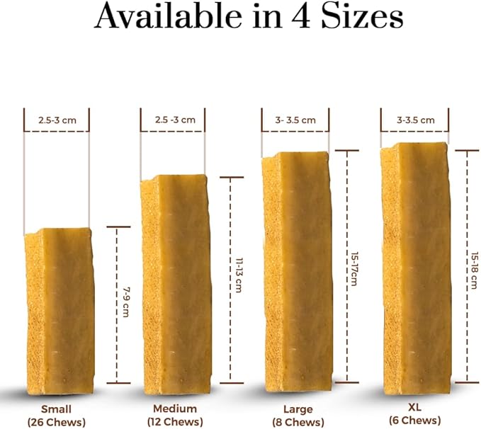 Dogsee Yak Cheese Himalayan Chews for Dogs Bulk Pack 2lb (Small - 26 Chews) | No Preservatives | Rich in Protein & Calcium | Premium Dog Dental Chews