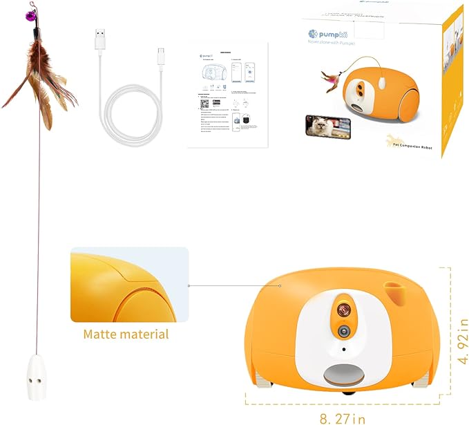 Pet Camera Treat Dispenser, Automatic Cat Feeders with Camera, Automatic Pet Feeder for Cats and Small Dogs with Night Vision Two Way Audio and Video (Support 2.4GHz Wi-Fi only, No Suscription Fee)