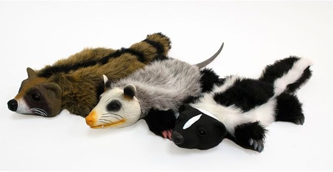 Hyper Pet Real Skinz Raccoon Plush Dog Toy