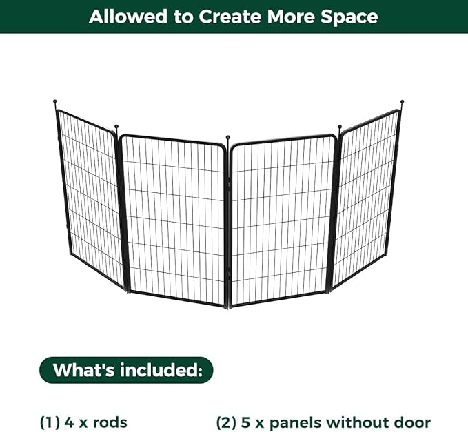 FXW Rollick Dog Playpen for Yard, RV CampingâPatented, 45 inch 4 Panels