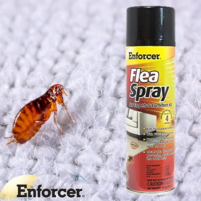 Enforcer Flea Spray for Carpets and Furniture - 14 Ounce (Case of 12) ENFS14 - Prevents Fleas for Up to 4 Months