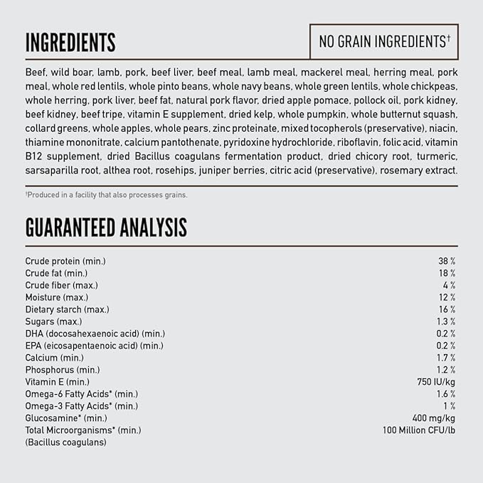 ORIJEN REGIONAL RED Dry Dog Food, Grain Free and Poultry Free Dog Food, Fresh or Raw Ingredients, 23.5lb