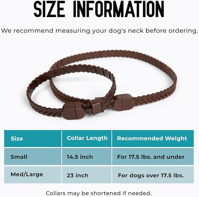 Hip + Joint Mobility Collar for Dogs with Glucosamine, Chondroitin, MSM, and More | Convenient & Easy | 30 Days of Continuous Support | Water Resistant (Small)