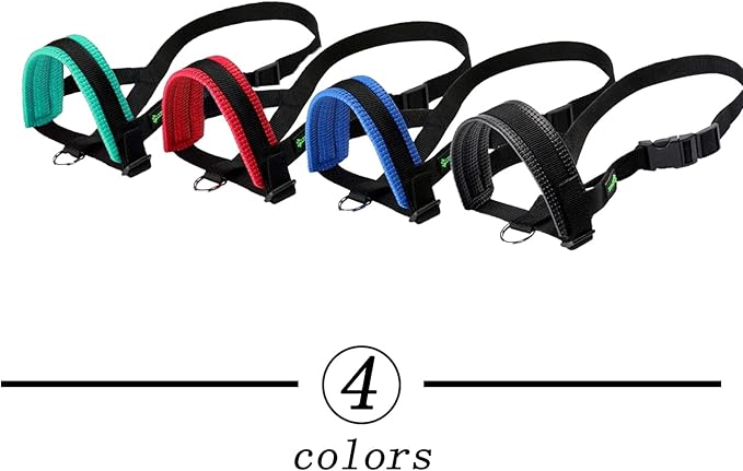 Nylon Dog Muzzle for Small,Medium,Large Dogs Prevent from Biting,Barking and Chewing,Adjustable Loop(XL/Green)