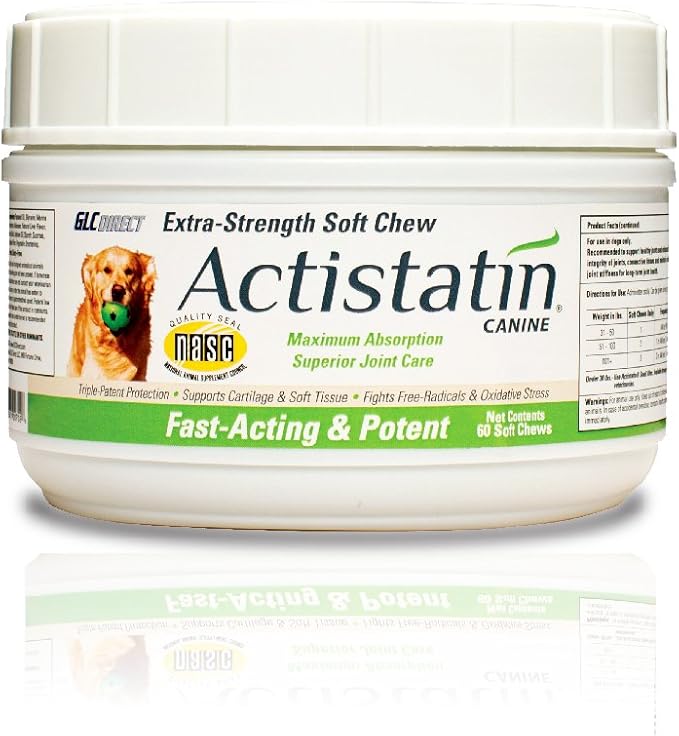 Canine Large Dog Soft Chews, 60ct – Patented Extra-Strength Joint, Cartilage, Soft Tissue Supplement: Glucosamine, Chondroitin, Manganese, MSM, L-Carnitine – High Absorption, Fast Results