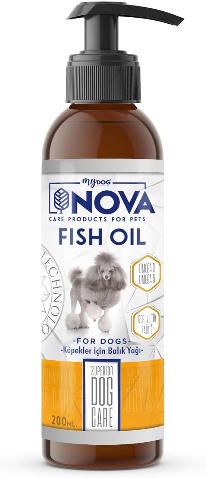 VHD Norway Salmon Fish Oil for Dogs – Omega-3 & Omega-6 for Skin and Coat Health, Fish Oil Liquid with Pump, Food Supplement, Joint, Immune & Heart Health, Less Shedding & Itching, 6.76 Fl Oz (200 ml)
