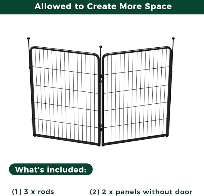 FXW Rollick Dog Playpen for Yard, RV CampingâPatented, 40 inch 2 Panels