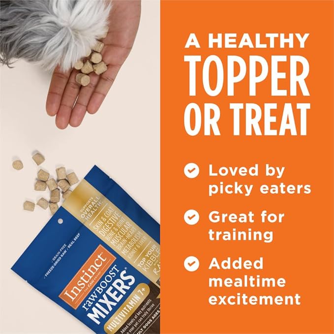 Instinct Raw Boost Mixers Freeze Dried Raw Dog Food Topper, Grain Free Dog Food Topper with Functional Ingredients 12.5 Ounce (Pack of 1)