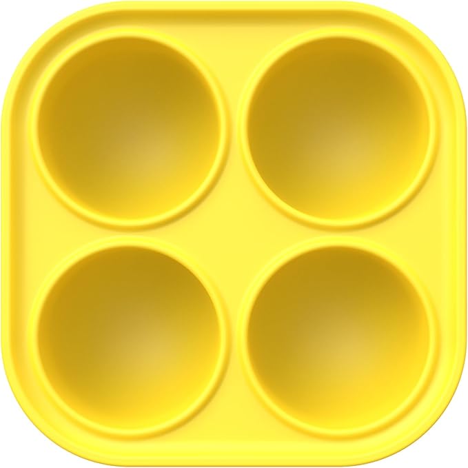 Frozen Treat Tray Mold, Freezable Fillable Rubber Molds Freeze Refill Treats for Treat Dispensing Dog Toy, Treat Dispensing Refillable Homemade Freezable Dog Food, Yellow