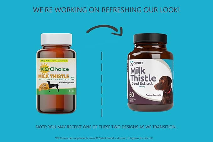 Milk Thistle for Dogs, 100mg - 60 Vegetable Capsules - Canine Liver Health Milk Thistle Supplement - Liver Supplement - Liver Support Supplement - Milk Thistle Herbal Supplements