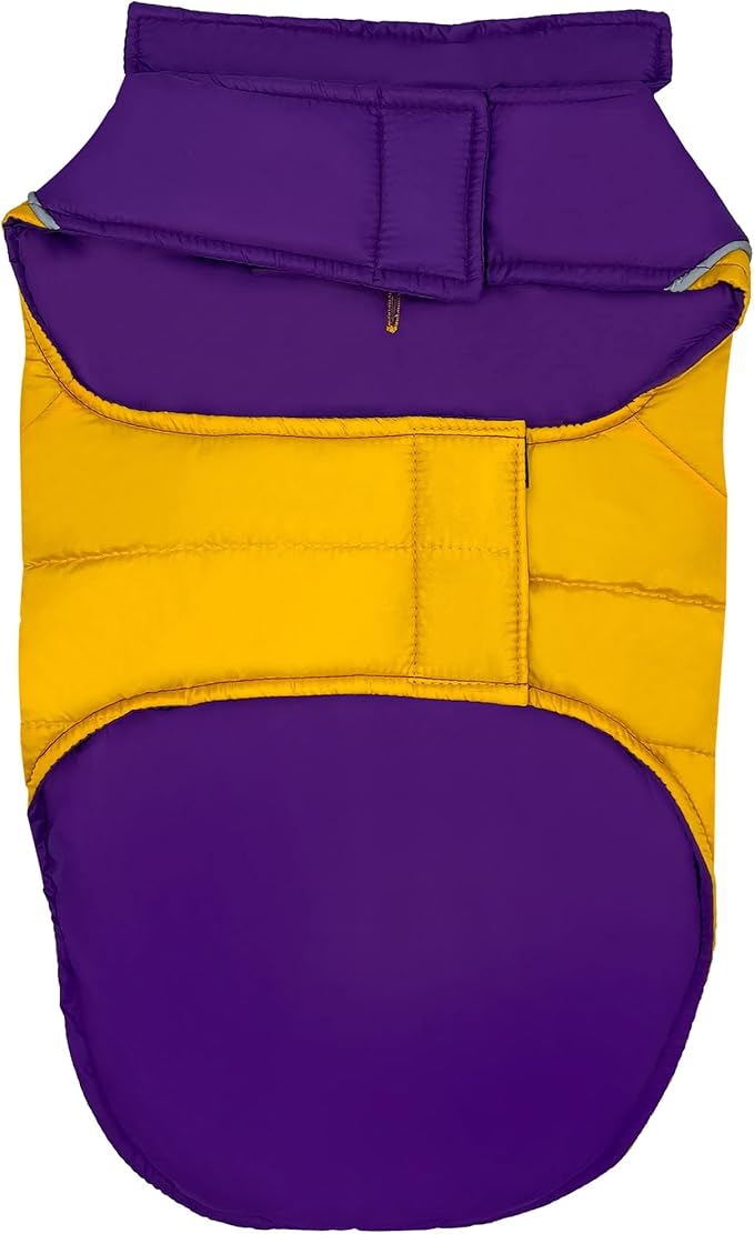NFL Minnesota Vikings Puffer Vest for Dogs & Cats, Size Medium. Warm, Cozy, and Waterproof Dog Coat, for Small and Large Dogs/Cats. Best NFL Licensed PET Warming Sports Jacket
