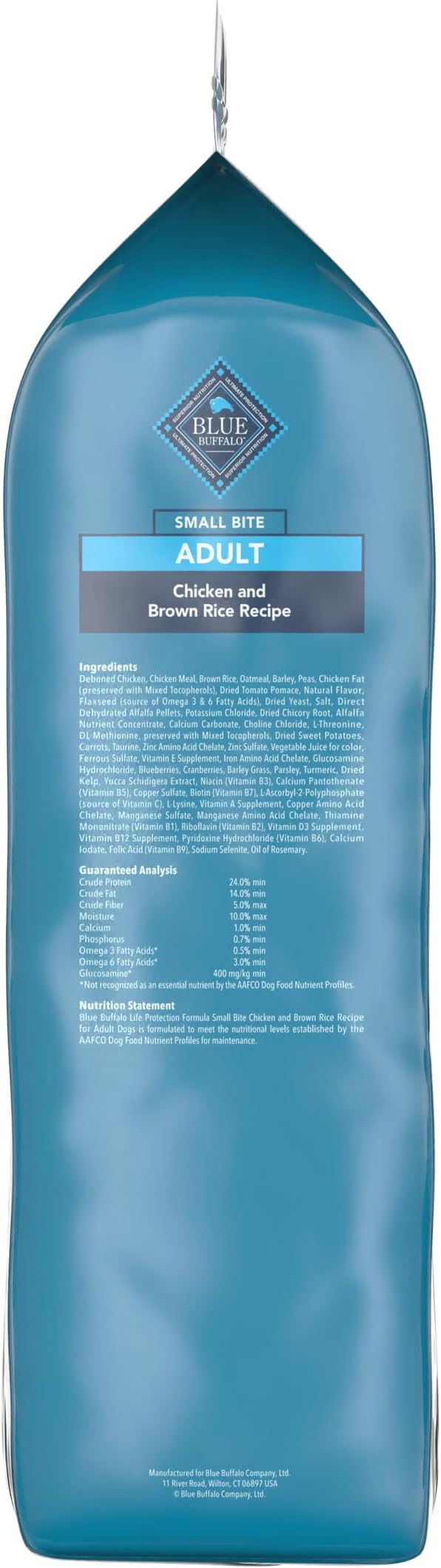 Blue Buffalo Life Protection Formula Natural Adult Small Bite Dry Dog Food, Chicken and Brown Rice 34-lb