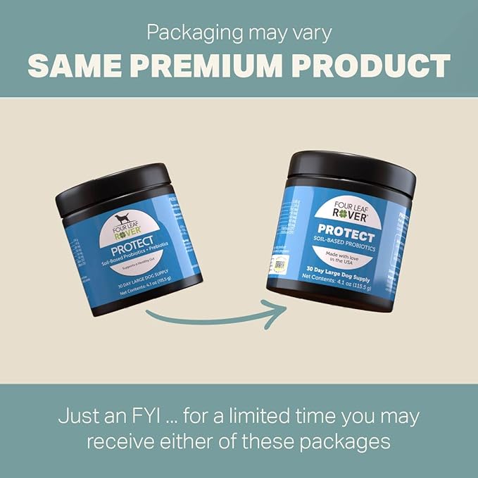 Protect - Soil-Based Probiotics for Dogs with Food-Based Prebiotics for Gut Health and Immune Support - 12 to 60 Day Supply, Depending on Dog’s Weight - Vet Formulated