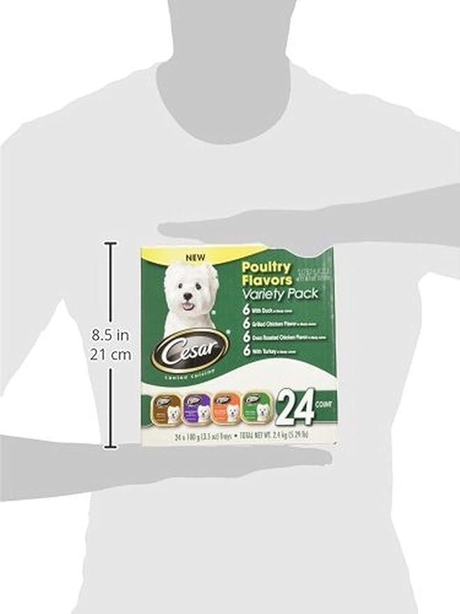 CESAR Classics Adult Wet Dog Food Variety Pack - Poultry 3.5 oz. (Pack of 24) (1)